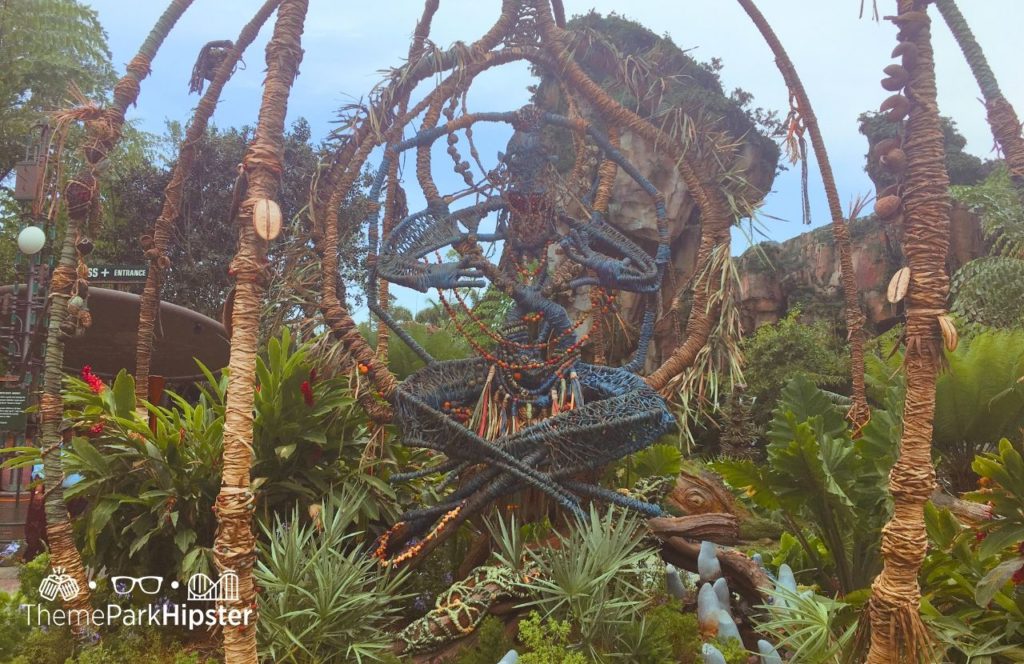 Pandora World of Avatar on a Cloudy Rainy Day Navi River Journey Entrance Disney Animal Kingdom Theme Park. Keep reading to uncover all the best kept secrets of Pandora The World of Avatar at Disney’s Animal Kingdom.