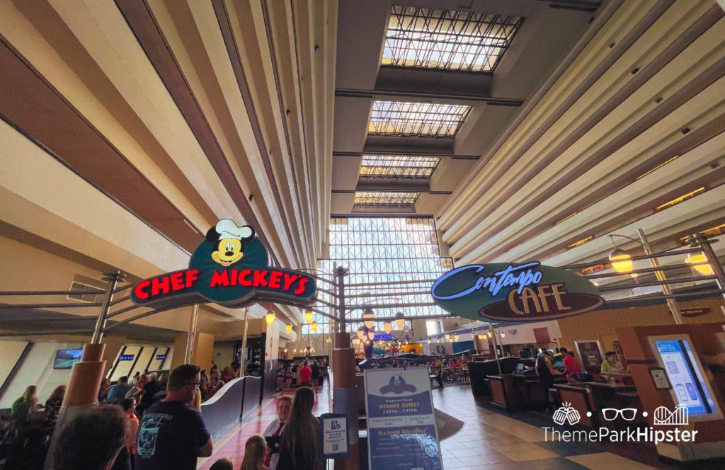 Contempo Cafe and Chef Mickey's Restaurant at Disney's Contemporary Resort. Keep reading to get the ultimate guide on the best monorail resorts at Disney World.