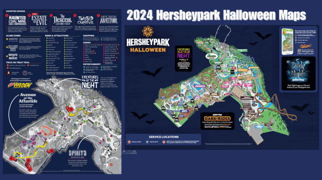 2024 Hersheypark Halloween Maps