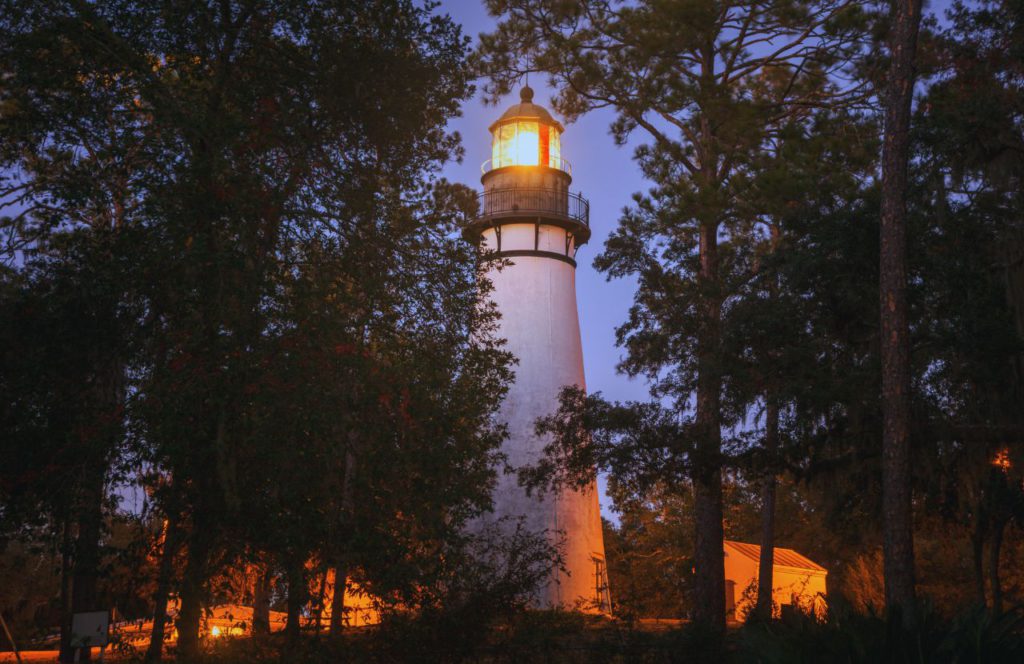 Amelia Island, Florida Lighthouse. One of the best places to travel alone in Florida