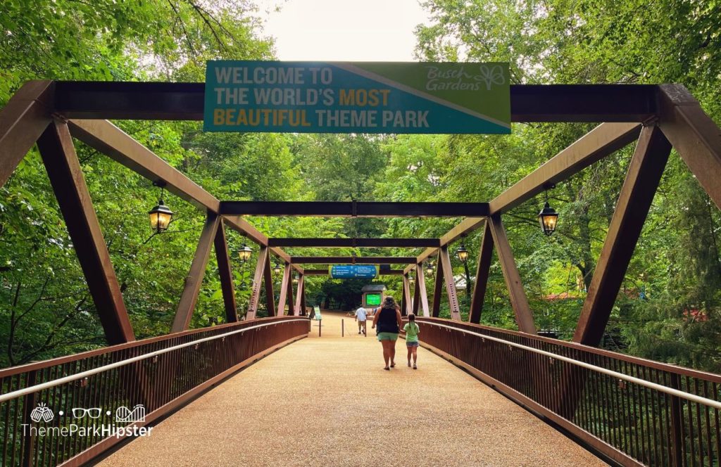 Entrance at Busch Gardens Williamsburg Virginia. Keep reading to find out all you need to know about parking at Busch Gardens Williamsburg in Virginia.