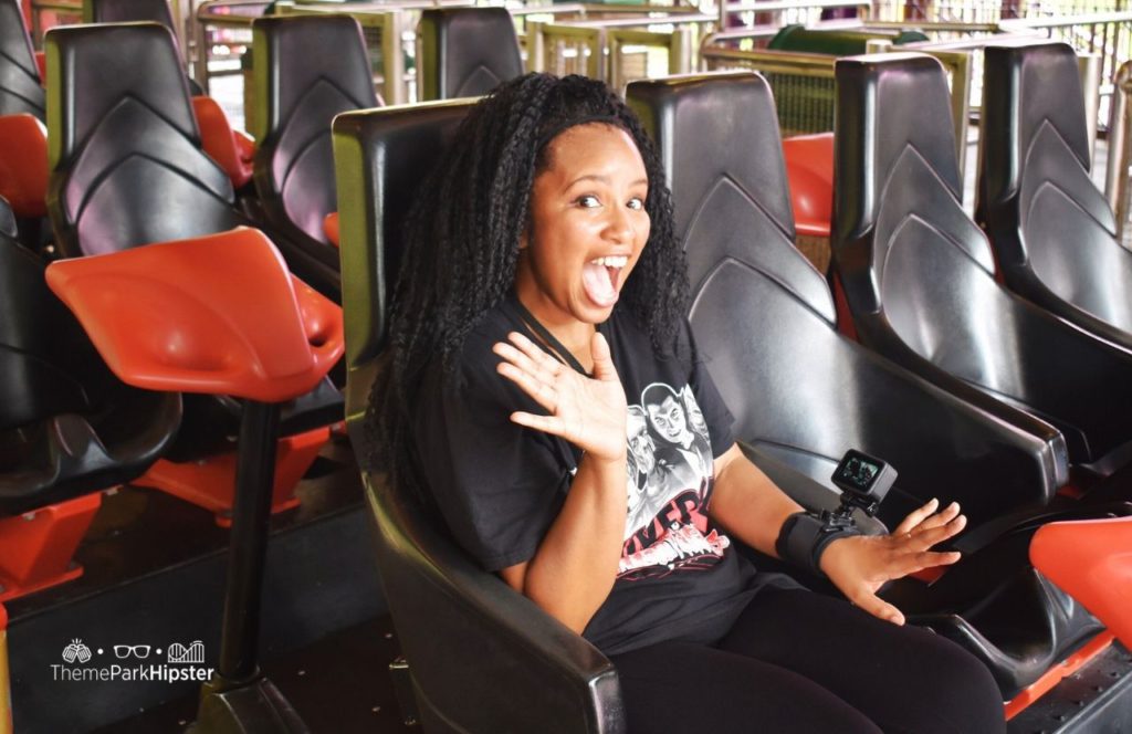 NikkyJ Boarding Apollo's Chariot at Busch Gardens Williamsburg, Virginia. Keep reading to learn more about the best tips for visiting Busch Gardens Williamsburg, Virginia.