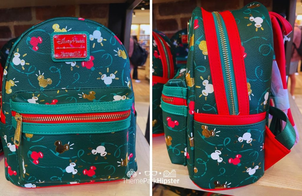 Green Loungefly Holiday Bag Backpack 2024 Disney Christmas Merchandise