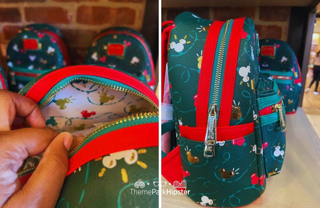 Green Loungefly Holiday Bag Backpack 2024 Disney Christmas Merchandise