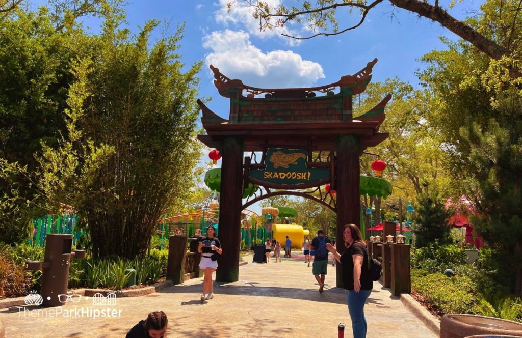 Po's Kung Fu Training Camp Exit Sign DreamWorks Land at Universal Studios Orlando Florida. Keep reading for the full guide to Dreamworks Land at Universal Studios Florida.