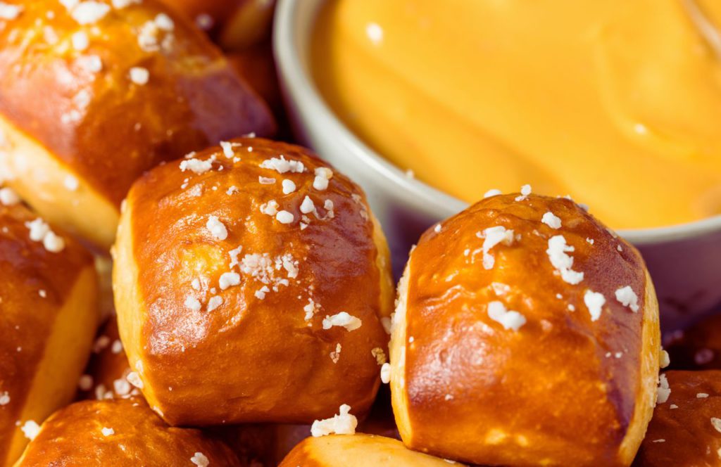 Pretzel Bites with Cheese Sauce